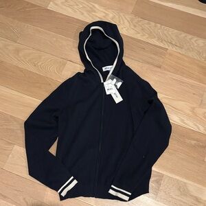 NWT Kids Navy Blue Hoodie Zip Up Sweater